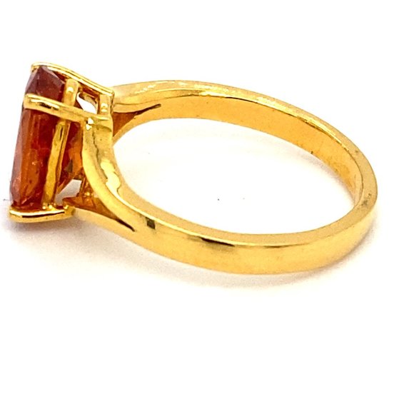 Spessartine 3.50ct Solid 22K Yellow Gold Ring - Picture 7 of 8